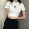 Áo Thun Croptop In Chữ 6345