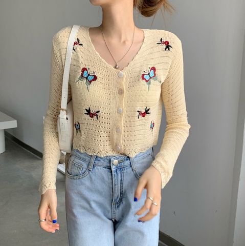  Áo Khoác Cardigan In Bướm 6351 (3 Màu) 