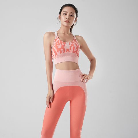  Set Áo Bra & Quần Legging In Họa Tiết 6727 (3 Màu) 