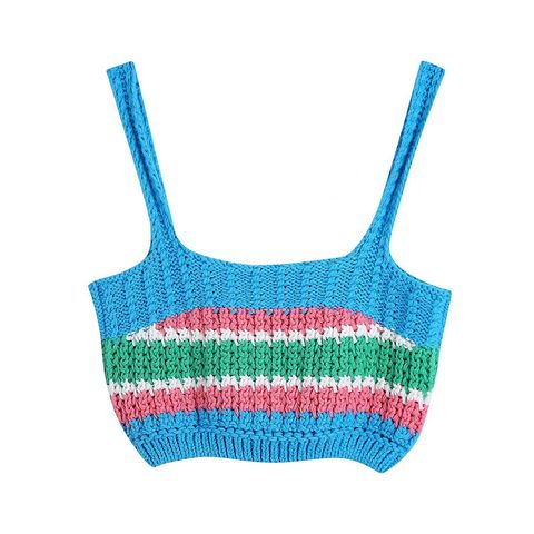  Áo Croptop Len 2 Dây 7046 