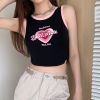 Áo Thun Croptop 3 Lỗ In Chữ 7053