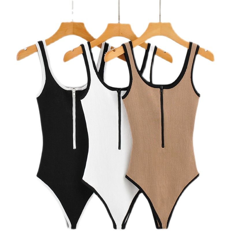 Áo Bodysuit 2 Dây Khóa Kéo 7150