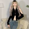 Áo Croptop Tay Dài Cut-Out Khóa Kéo 7268