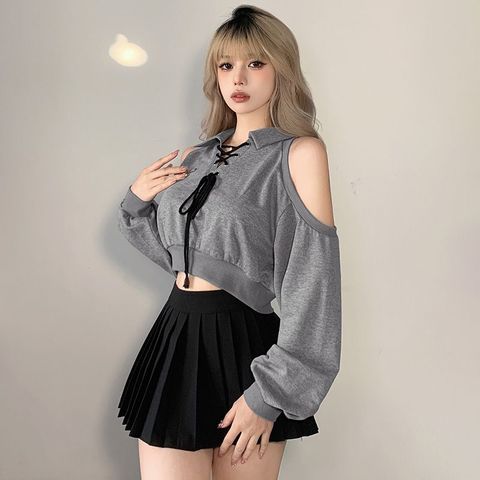  Áo Croptop Tay Dài Hở Vai 7273 