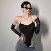 Áo Bodysuit Cổ Yếm Bao Tay Rời 7291