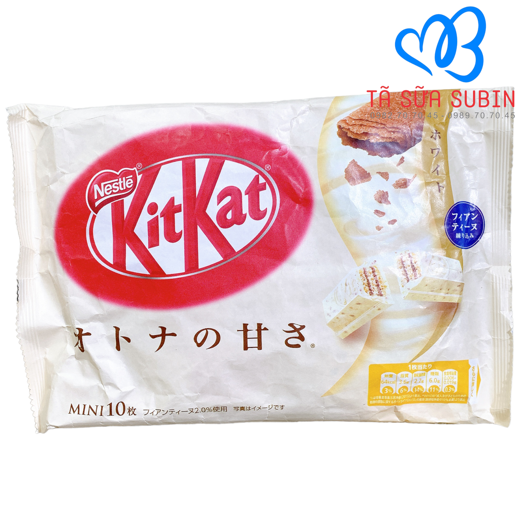 Kẹo Socola KitKat Nhật (10 Thanh) Vị Socola Trắng