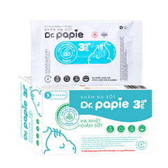 Khăn lau hạ sốt Dr.Papie 3m+ (25 khăn)