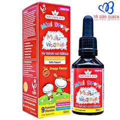 Vitamin tổng hợp Multi Vitamin Drop Natures Aid 50ml Anh cho bé từ 3 tháng