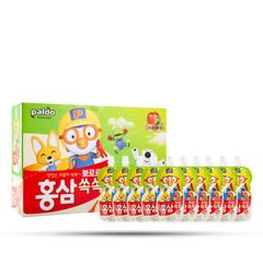 Hộp 10 gói Nước Hồng Sâm Pororo Hàn Quốc 100ml Vị Táo