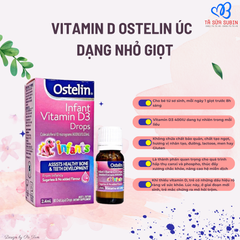 Dạng nhỏ giọt Infant Vitamin D3 Ostelin Úc 2.4ml (0-12 tuổi)