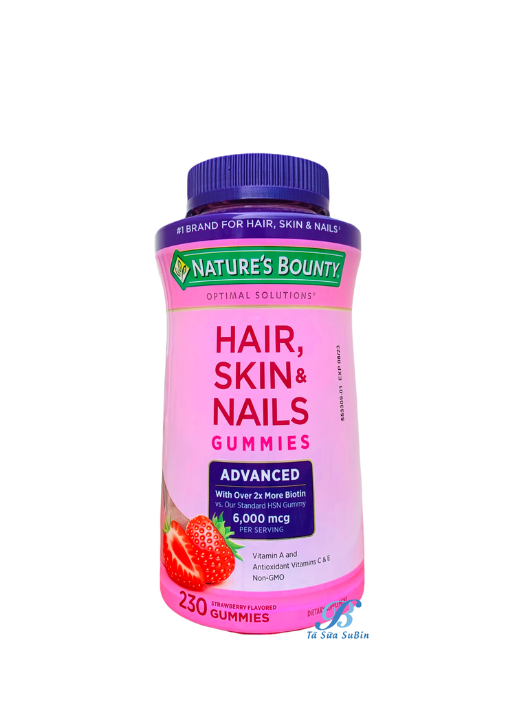 Kẹo Dẻo Hair Skin And Nails Gummies Biotin Mỹ (230 viên)