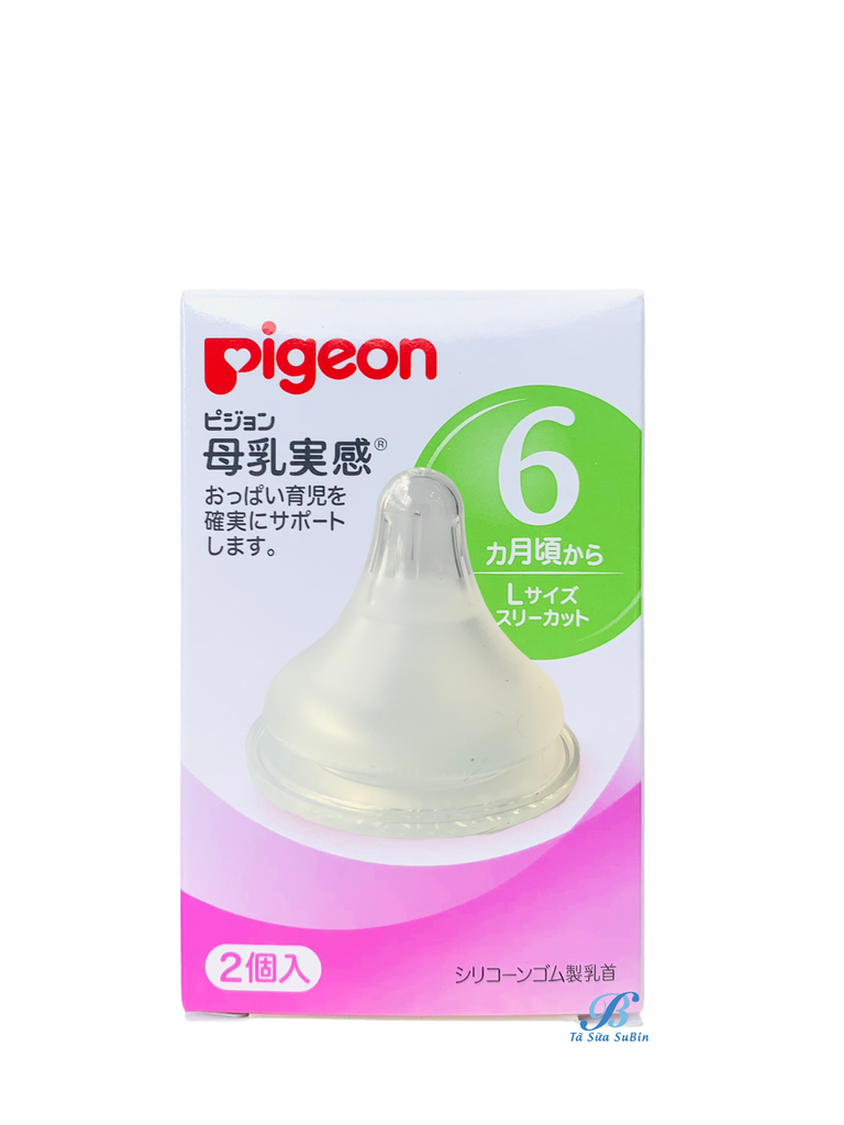 Núm Ti Pigeon Nội Địa Số 6 Cổ Rộng Size L Cho Bé Từ 6 Tháng