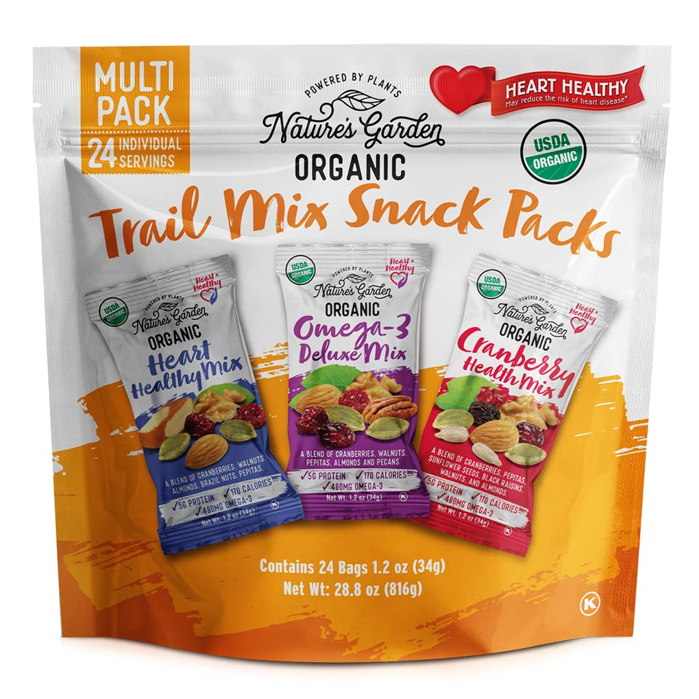 Hạt Dinh Dưỡng Trail Mix Snack Packs Natures Garden Mỹ 816g ( 24 GÓI NHỎ )