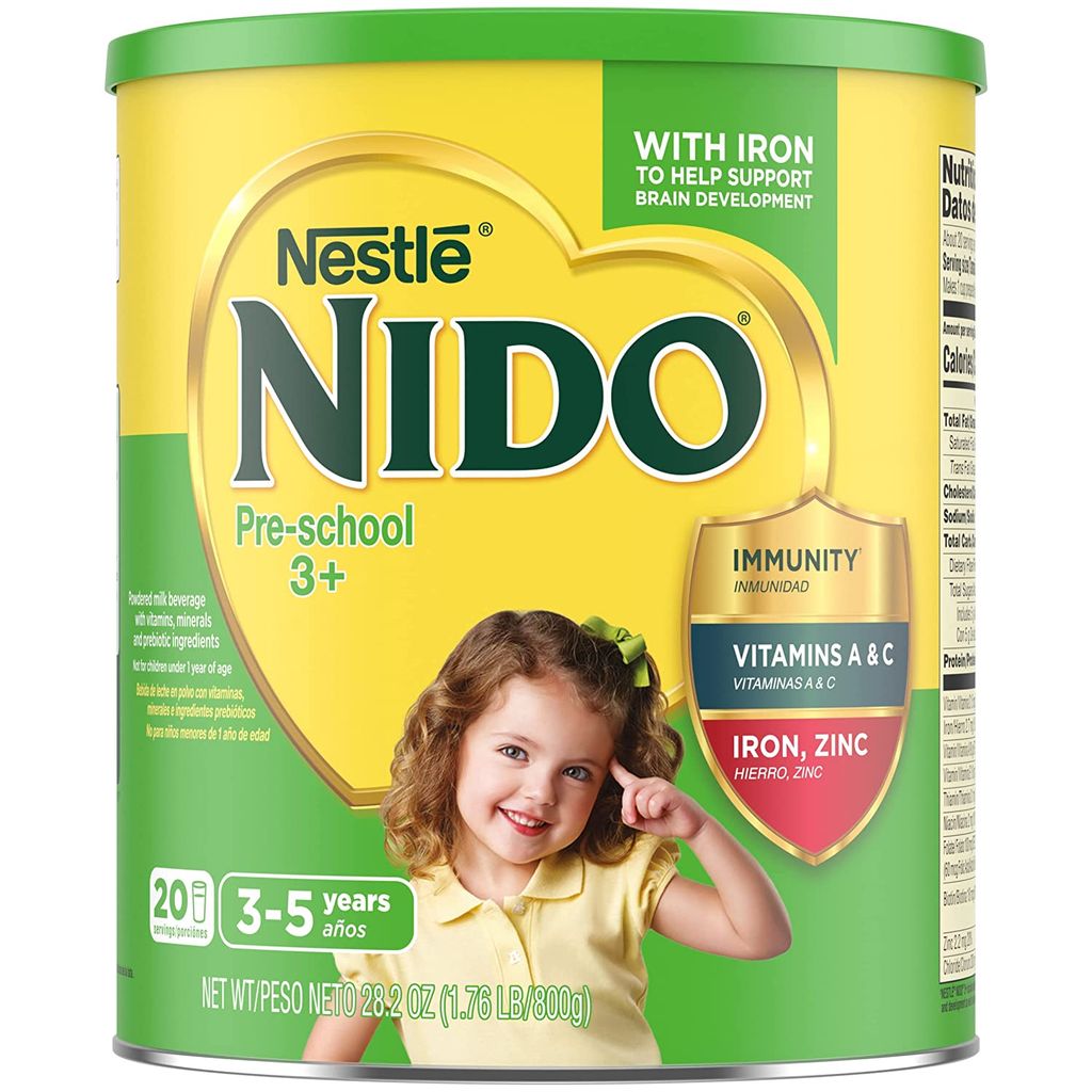 Sữa Nido Nắp Xanh 3+ Mỹ 800gr Cho Bé Từ 3-5 Tuổi