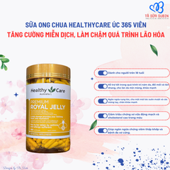 Viên Uống Sữa Ong Chúa HealthyCare Royal Jelly 1000mg Úc 365 Viên