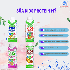 Sữa Orgain Kids Protein Organic Mỹ 244ml Vị Vani