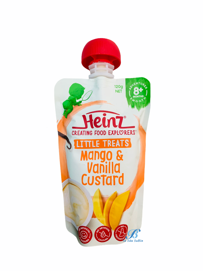 Váng Sữa Túi Heinz Úc Vị Xoài 120gr Cho Bé 8 Tháng