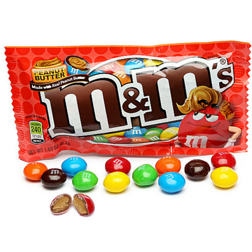 Kẹo Socola M&M Peanut Butter Bơ Đậu Phộng Mỹ 46.2gr Dạng Túi