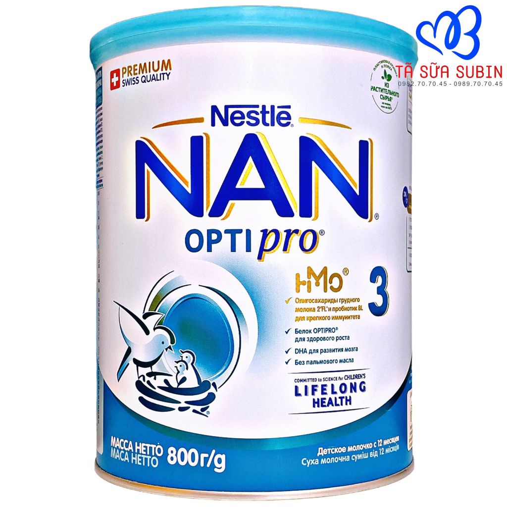Sữa Nan Nga Optipro Số 3 800gr Cho Bé Từ 12-18 Tháng
