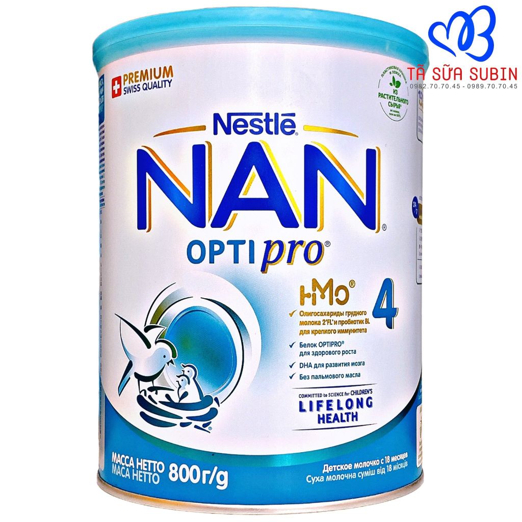 Sữa Nan Nga Optipro Số 4 800gr Cho Bé Trên 18 Tháng