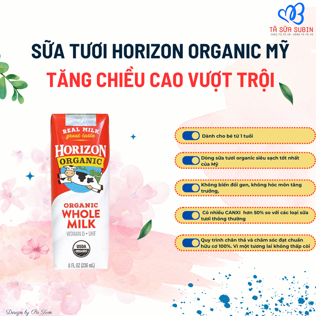 Sữa Tươi Horizon Nguyên Kem Organic Mỹ 236ml