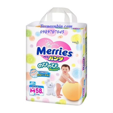 Tã Quần Merries Hàng Nội Địa Nhật Size M58 (6-11 Kg)