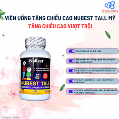 Viên Uống Tăng Chiều Cao Nubest Tall Mỹ 60 Viên ( 2-9 Tuổi)