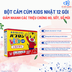 Bột Cảm Cúm Taisho Pabron Kids Chó Mèo Nhật 12 Gói Cho Bé Từ 1-10 Tuổi