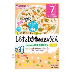 Cháo Wakodo 7 tháng Dạng Mỳ Udon Nhật Bản 80gr vị Cá Mồi Trắng và Rong Biển