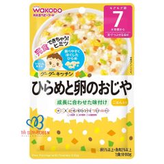 Cháo Wakodo Nhật Bản 80gr Vị Cá Bơn Và Trứng 7 Tháng