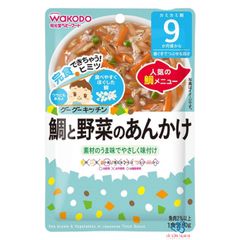 Súp Wakodo 9 tháng Nhật Bản 80gr Vị Soup Bonito hầm nước gà và nấm rong biển