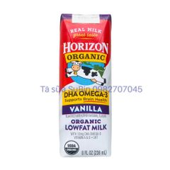 Sữa Tươi Horizon Organic DHA Omega 3 Lowfat Mỹ 236ml Vị vani