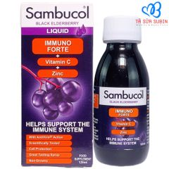 Siro Tăng Đề Kháng Sambucol IMMUNO FORTE + VITAMIN C+ ZINC Úc 120ml cho bé từ 3 tuổi