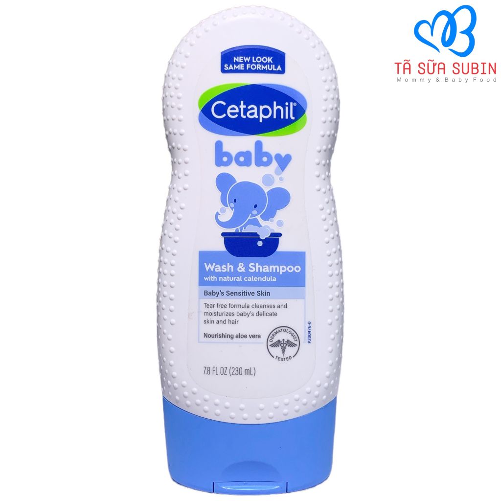 Sữa Tắm Gội Cetaphil Baby Wash & Shampoo Mỹ 230ml Cho Bé Từ Sơ Sinh