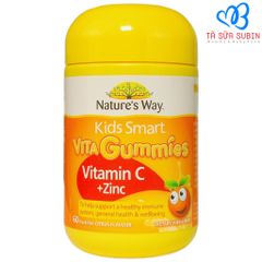 Kẹo Dẻo Kids Smart Vita Gummies Bổ Sung Vitamin C + Zinc Nature's Way Úc 60 Viên