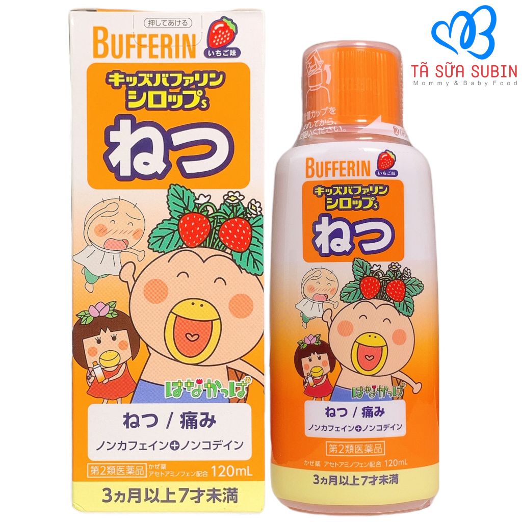 Siro Hạ Sốt Bufferin Màu Cam Nhật 120ml