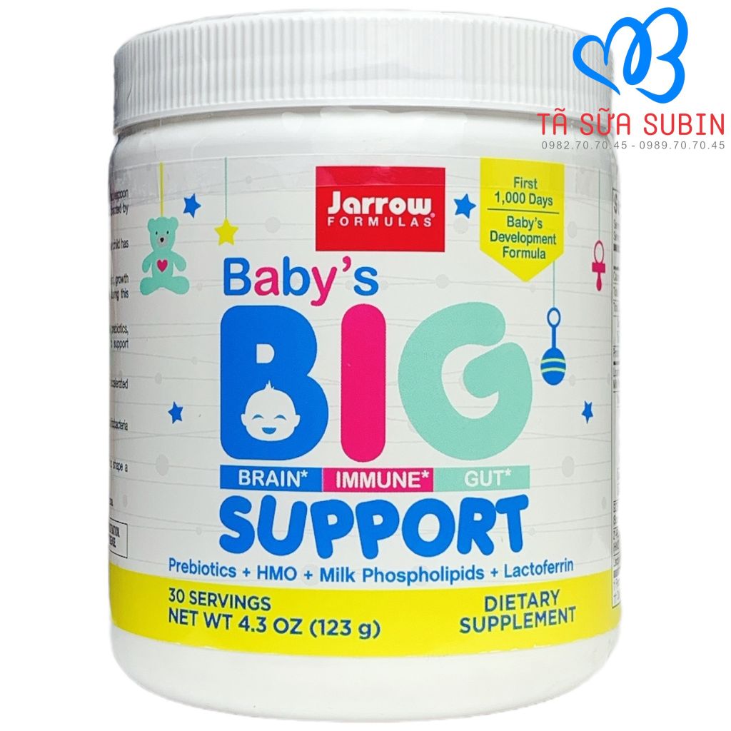 Bột Dinh Dưỡng 1000 Ngày Đầu Tiên Jarrow Formulas Baby's Big Support Mỹ 123gr