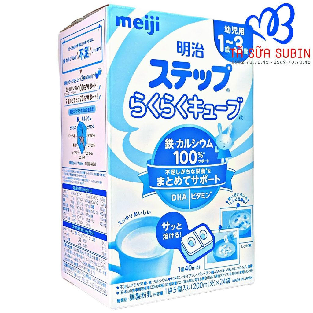 Sữa Meiji Nội Địa Nhật Số 1-3 Dạng Thanh 28gr Cho Bé Từ 12-36 Tháng (Hộp 24 Thanh)