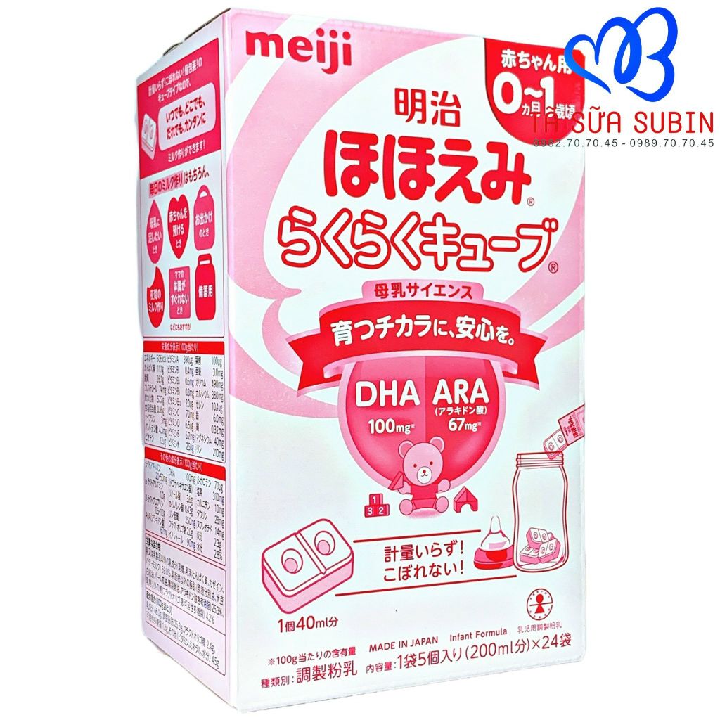 Sữa Meiji Nội Địa Nhật Số 0 Dạng Thanh 27gr Cho Bé Từ 0-12 Tháng (Hộp 30 Thanh)