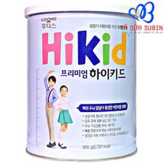 Sữa Hikid Premium Tách Béo Hàn Quốc 600gr Cho Bé Từ 1 Tuổi