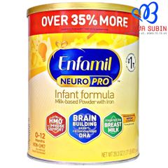 Sữa Enfamil NeuroPro Infant Formula Mỹ 802gr hộp tròn Cho bé 0-12 tháng