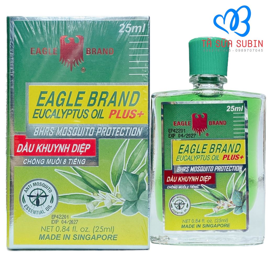 Dầu Khuynh Diệp Đuổi Muỗi Eagle Brand Eucalyptus Oil Plus Singapore 25ml