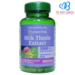 Thực phẩm chức năng Thuốc bổ gan Milk Thistle Extract Puritan’s Pride 1000mg Mỹ 180 viên