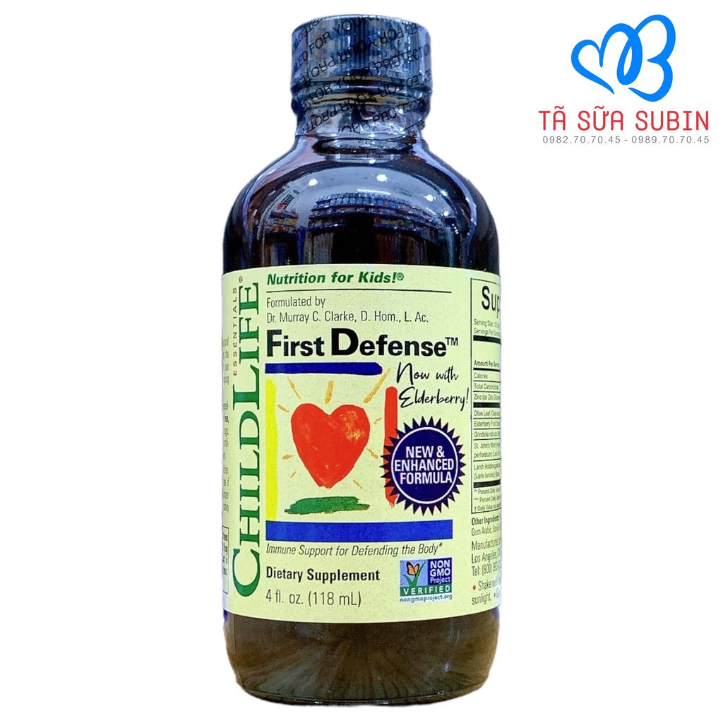 Vitamin Tăng Đề Kháng First Defense Childlife Mỹ 118ml Cho Bé Từ 6 Tháng