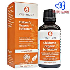 Siro Tăng Đề Kháng Mũi Họng Kiwiherb Children's Organic Echinature Úc 50ml Cho Bé Từ 0-12 Tuổi