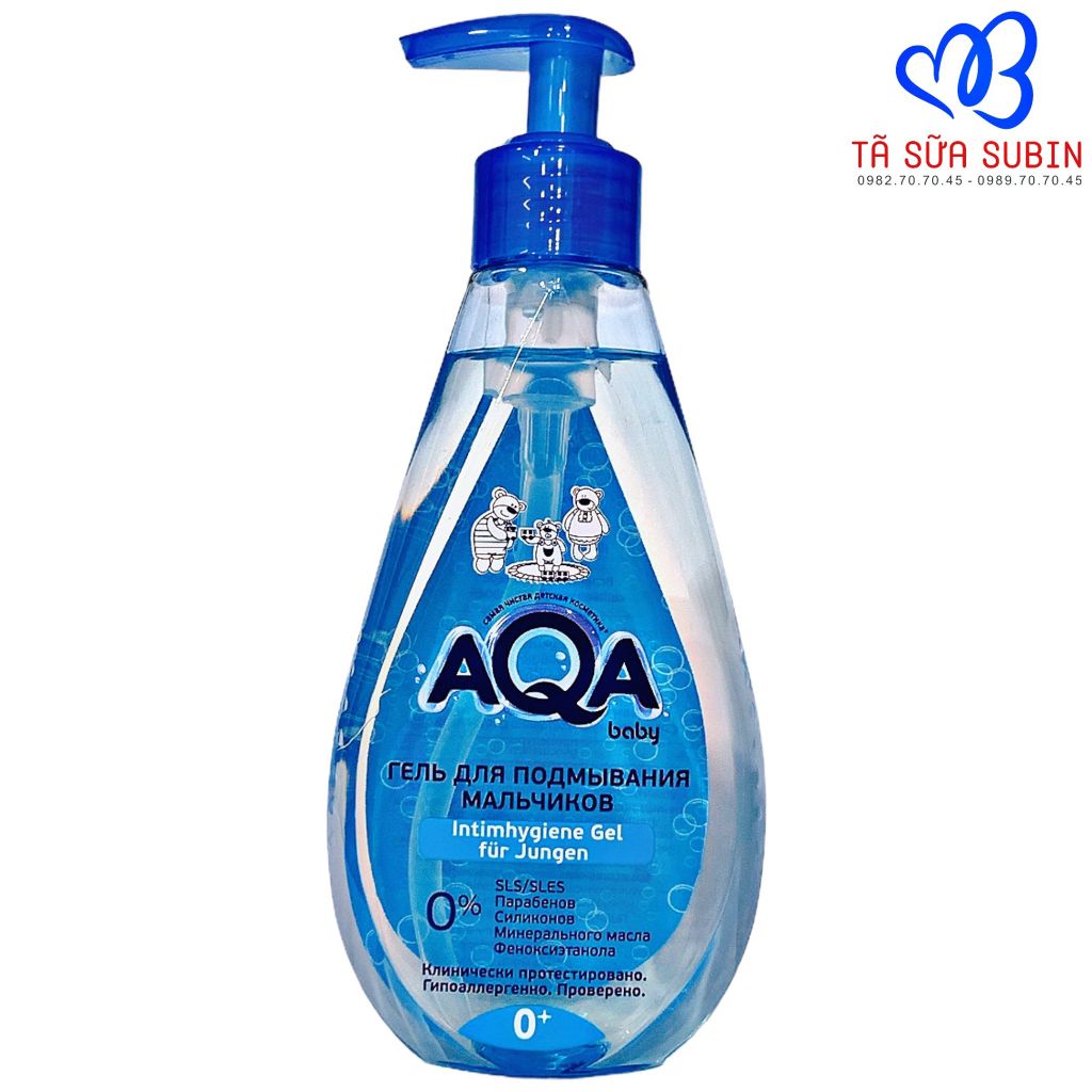 Vệ Sinh Bé Trai AQA Nga Cho Bé Từ 0-8 Tuổi (300ml)