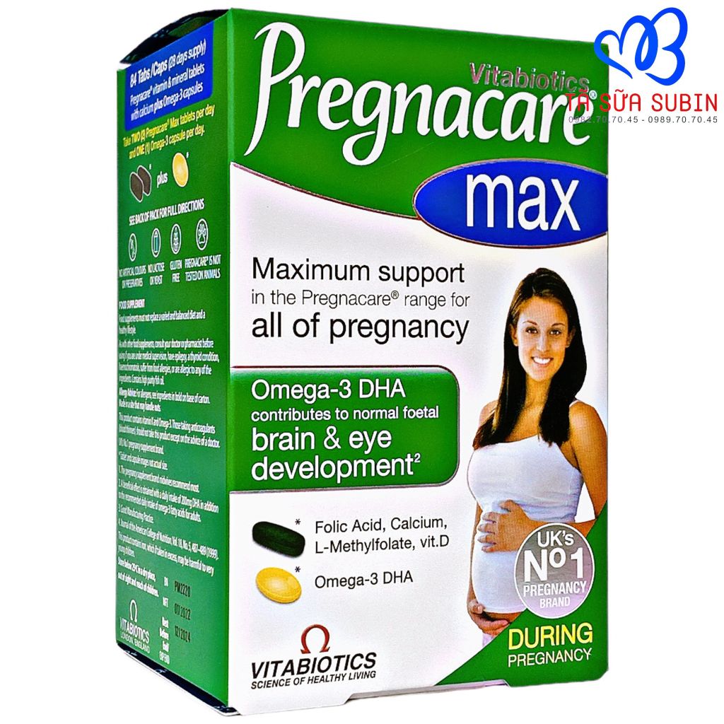 Vitamin Bầu Pregnacare Max Anh 84 viên