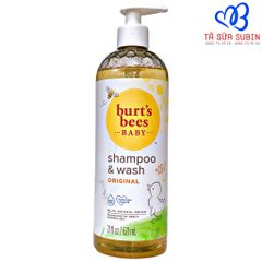 Sữa Tắm Gội Burtsbees Baby Mỹ 621ml