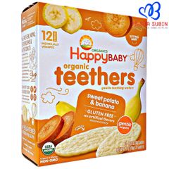 Bánh Gạo Happy Baby Organic Mỹ 48gr Vị Khoai Lang Và Chuối Cho Bé Từ 6 Tháng