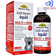 Vitamin Tổng Hợp + Sắt Nature's Way Kids Smart Liquid Multi+Iron Úc 200ml